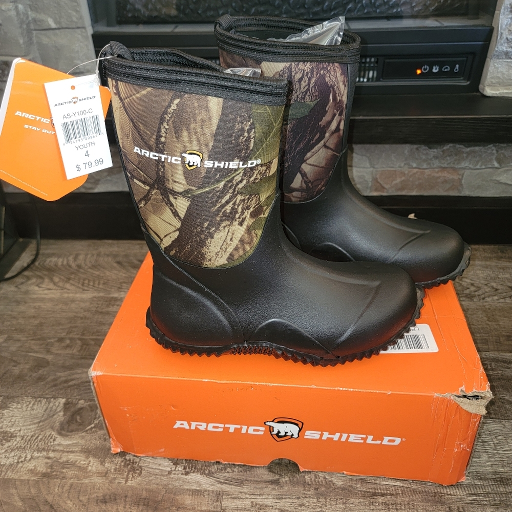 Arctic Shield Youth Camo Rubber Rain Boot